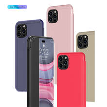 Clear View Flip Case For Apple iPhone 12 11 Pro Max Leather Phone Case With Kickstand for iPhone Xs Max XR X 8 7 6 6s Plus Cover 2024 - buy cheap