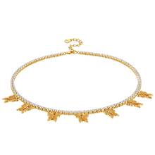 U7 Fashion Bling CZ Butterfly Choker Pendant Necklace Gold Color with 3mm Tennis Chain Hip Hop Jewelry for Men Women P1049 2024 - buy cheap