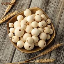 TYRY.HU DIY 50Pcs Wooden Beads Natural Ball Round Spacer 10-18mm Eco-Friendly Natural Color Wood Beads Lead-Free Wooden Balls 2024 - buy cheap
