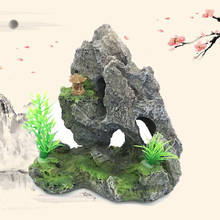 Decoraciones artificiales para acuario, decoración de fondo de roca, cueva, árbol de piedra, pecera 2024 - compra barato