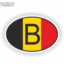 Volkrays Creative Car Sticker B Belgium Country Code Accessories Waterproof Cover Scratches Sunscreen Vinyl Decal,7cm*12cm 2024 - buy cheap