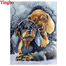 Completo quadrado redondo diy pintura de diamante animal cachorro bordado venda 5d ponto de cruz imitação de diamante mosaico decoração para casa 2024 - compre barato