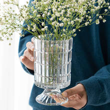 Креативная стеклянная ваза в Европейском стиле, прозрачные украшения для гидропоники, Хрустальная ваза для творчества, композиция с водными цветами, домашний декор 2024 - купить недорого