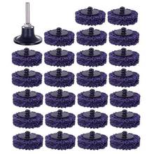 25PCS 2 inch 50mm Quick Change Roloc Easy Strip & Clean Discs Purple for Paint Rust Removal Surface Prep with 1 Holder 2024 - compre barato