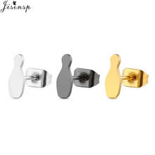 Jisensp Simple Fashion Unique Bottle Stud Earrings Bowling Pin Stainless Steel Earrings Geometric Jewelry for Women Party Gift 2024 - buy cheap