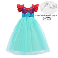 Summer Sequin Bow Kids Girl Dress Clothes Mermaid Halloween Costume For Girl Princess Girl Christmas Party Dress 2-10 Years 2024 - buy cheap