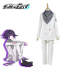 New 2020 Anime Danganronpa V3 Ouma kokichi Cosplay Costume Japanese Game School White Uniform Suit Outf Costume With Scraf wig 2024 - buy cheap