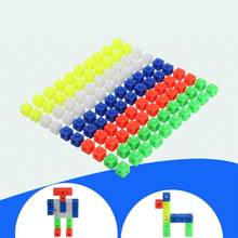 100Pcs/Set Building Block Cubes Stacking Toy for Kids Intelligence Developing 5 Colors Centimetre Cubes 2024 - buy cheap