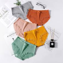 Panties For Women Sexy Lingerie New Underwear Cotton Antibacterial crotch Big Wave Lace Girl Large Size Briefs Underpants YZT750 2024 - buy cheap