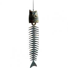 Outdoor Living Wind Chime Fish Bone Design Hanging Metal Pendant Home Decor Ornament for Garden Hanging Home Decor Decorative 2024 - buy cheap