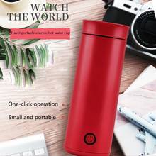 Portable Travel Electric Water Kettle Mini Thermos Smart Teapot Heating Cup Milk Boiling Boiler Stainless Steel Metal Bottle 2024 - buy cheap