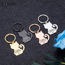 Personalized Engraving Pet Cat Name Tags Customized Dog ID Tag Collar Accessories Nameplate Anti-lost Pendant Metal Keyring 2024 - buy cheap
