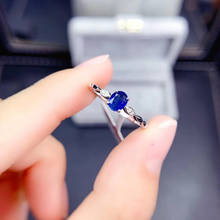 Fashion Cute Jump Cherry S925 Silver Natural Blue Sapphire Gem Ring Natural Gemstone Ring Woman Girl Weddings Gift Jewelry 2024 - buy cheap