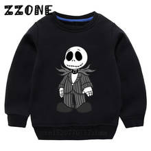 Crianças halloween cidade abóbora rei jack skellington sweatshirts crianças hoodies bebê pulôver topos meninas roupas meninos, kyt5234 2024 - compre barato