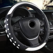 Fashion Heart Style Car Steering Wheel Cover Non-slip Fit Size 38CM Steering Wheel High Quality Interior Accessories 2024 - buy cheap