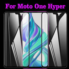 10 unids/lote 3D pegamento completo vidrio templado para MOTO One Hyper cubierta completa 9H Protector de pantalla de película protectora para MOTO One Hyper 2024 - compra barato
