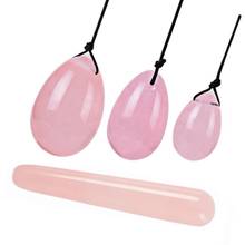 Hot Sale Natural Rose Quartz Yoni Egg Vaginal Muscles Tightening Ball Crystal Kegel Egg Women Kegel Exerciser Jade Egg DropShip 2024 - buy cheap