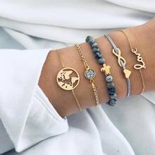 Bohemian Turtle Charm Bracelets Bangles For Women Fashion Gold Color Strand Bracelets Sets Jewelry Party Gifts 2024 - buy cheap