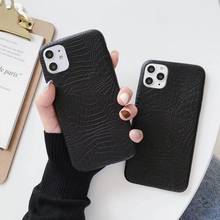 Retro pano pele couro à prova de choque amortecedor silicone caso do telefone para o iphone 12 x xs xr 11 pro max 6s 7 8 mais se capa traseira coque 2024 - compre barato