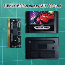 Outrun kit de lanterna md electroless gold card, cartucho de jogos md 16 bit para console megadrive genesis 2024 - compre barato