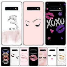 eyelash Makeup Lip Phone Case For Samsung Note 20 Ultra 10 Lite 9 8 F52 F62 Galaxy M52 M32 M11 M12 M21 M30S M31S M51 J8 J6 J4 Pl 2024 - buy cheap