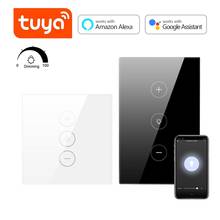 Tuya Smart Life WiFi LED Light Switch Touch Sensor Brightness Dimmable Lamp Switch Neutral Wire Required White/Black for EU/US 2024 - buy cheap