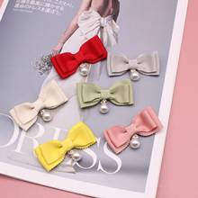 2Pcs/Set Pearl Bow Hairpin Simple And Cute Fabric Headdress Korean BB Folder For Girls 2024 - buy cheap