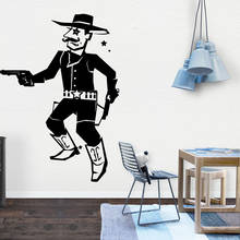 2019 New Banksy Cowboy Wall Stickers Home Furnishing Decorative Wall Sticker For Babys Kids Rooms Decor Vinyl Art Decals 2024 - buy cheap