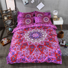 Jogo de cama estampa de mandala, capa de edredom e lençol com estampa floral e tamanho king/queen 2024 - compre barato