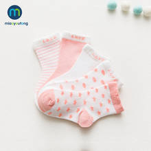 Miaoyoutong meias de bebê de malha respirável, 5 modos, listra, estrela, de algodão macio, recém-nascido, crianças menino, menina 2024 - compre barato