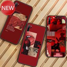 Funda de teléfono estética con patrón rojo Retro para Huawei honor Mate P 9 10 20 30 40 Pro 10i 7 8 a x Lite nova 5t 2024 - compra barato
