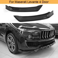 Car Front Bumper Splitters Flaps for Maserati Levante 4 Door 2016 2017 Front Bumper Splitters Spoiler Apon Fins Carbon Fiber 2024 - buy cheap