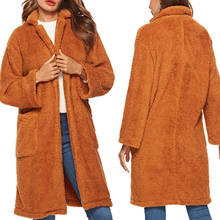 Women Winter Faux Fur Warm Long Coat Vintage Long Sleeve Female Thick Teddy Bear Coat Casual Loose Oversize Outwears #3 2024 - buy cheap