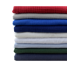 Tela plisada de lino y algodón de doble capa, tela lisa de 53 pulgadas de ancho para camisa, vestido y pantalones 2024 - compra barato