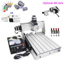 4 Axis Mini CNC Router Engraver 3040 PCB Milling Machine Cutter with Free 4 pcs Clamp ER11 Collet 10 pcs Engraving Tools 2024 - buy cheap