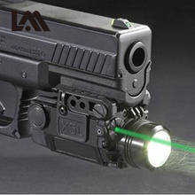 Светодиодный тактический фонарик X5L 2 в 1, универсальный зеленый лазерный прицел, пистолет Mira Laser Pistola для Глок для страйкбола серии 17 19 2024 - купить недорого