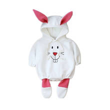 Winter Baby Rompers Newborn Girls Clothes Rabbit Ear Hooded Jumpsuit infant kids Costume Thick Baby boys Romper Outerwear 2024 - buy cheap