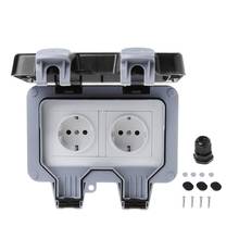 IP66 Waterproof Outdoor Wall Switch Power Socket 13A EU Standard Electrical Outlet Socket Panel AC 220~250V 2024 - buy cheap