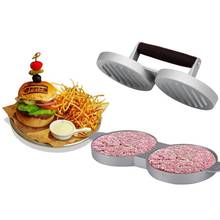 1pc Hamburger Press Dual Hole Wood Handle Non-Stick Creative Meat Press Patty Maker Kitchen Meat Tool Accessories 2024 - buy cheap
