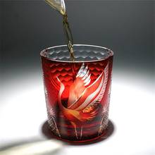 90mm 260ml Japanese hand carved glass water glass whisky wine glass collection gift 2024 - buy cheap