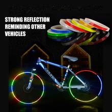 Cinta reflectante fluorescente de 1 cm x 800cm/315 pulgadas, pegatina para camión, coche, motocicleta, bicicleta, seguridad, uso en MTB 2024 - compra barato