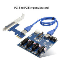PCI-E-Tarjeta elevadora de 1 a 4 PCI Express, adaptador de ranura PCI-e, tarjeta multiplicadora de Puerto PCIe 2024 - compra barato