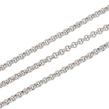 25m/roll 2.5x1mm Unwelded 304 Stainless Steel Cross Rolo Chains for Jewelry Making DIY Bracelet Necklace Accessories Findings 2024 - buy cheap