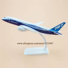 20cm ar protótipo boeing 787 B787-8 airways airlines metal liga avião modelo avião fundido aeronaves 2024 - compre barato