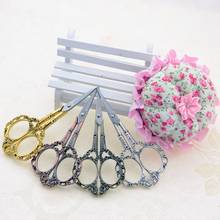 MLAEY DIY Tool Antique Golden Scissors Stainless Steel Paper-cut Embroidery Scissors Retro Classic Craft Sewing Tailor Scissor 2024 - buy cheap
