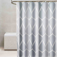 Waterproof Shower Curtain Geometric Printed Bathroom Shower Curtain With 12 Hooks Quick-drying Bath Curtain Bathroom Curtains 2024 - buy cheap