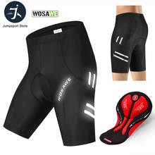 Wosawe-shorts de ciclismo acolchoado 5d, bermuda feminina masculina, para ciclismo, estrada, mtb, à prova de choque 2024 - compre barato