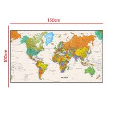Mapa del mundo no tejido impermeable, vista aérea Sin Bandera, para principiantes, 150x100cm 2024 - compra barato