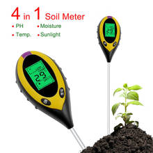 Medidor de PH de suelo 4 en 1 para plantas, analizador de humedad, medidor de temperatura, medición de intensidad solar, acidez, novedad 2024 - compra barato