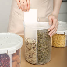 Caixa de plástico transparente para armazenamento de grãos, pote organizador para armazenamento de alimentos, compartimento para armazenamento 2024 - compre barato